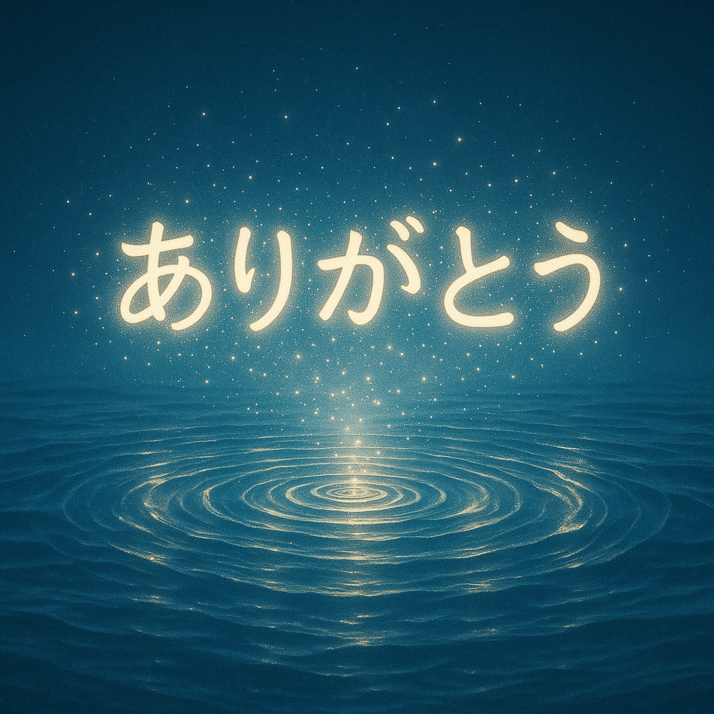 ありがとうの波動が広がる水面